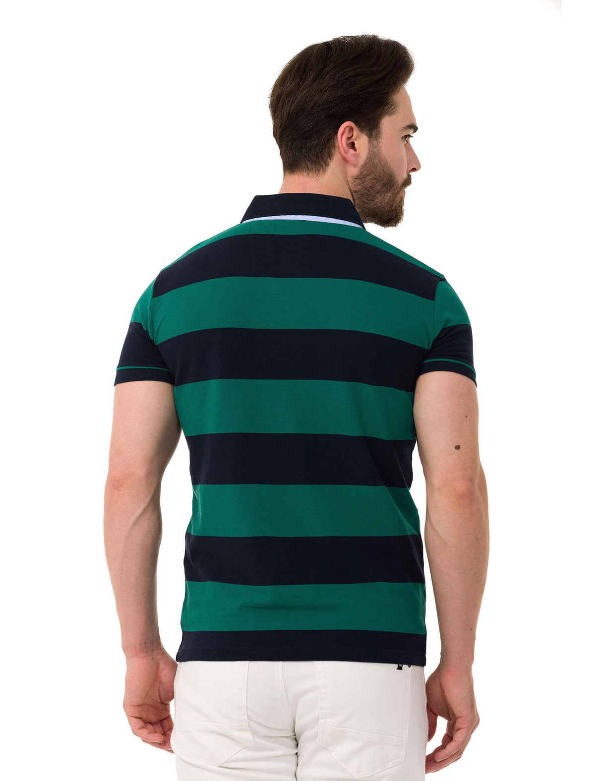 CT741 Polo da Uomo a Righe Multicolore