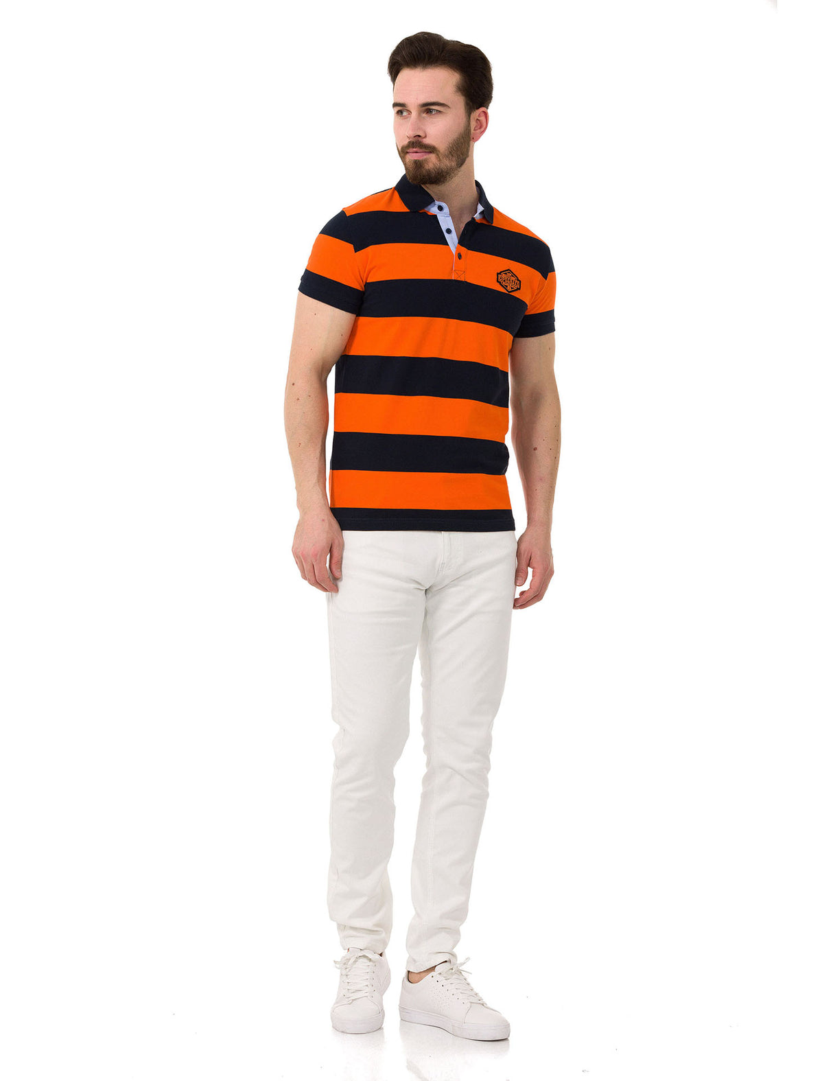 CT741 Polo da Uomo a Righe Multicolore
