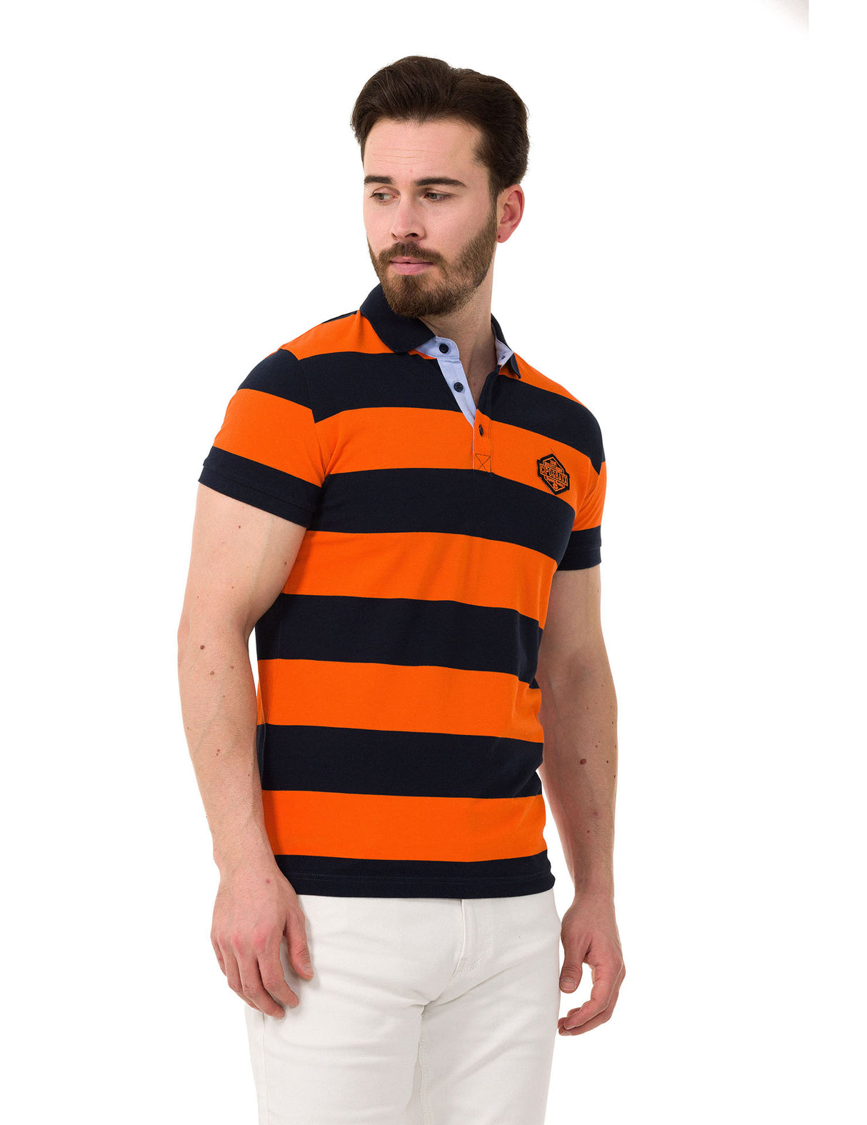 CT741 Polo da Uomo a Righe Multicolore
