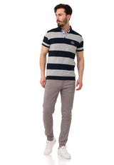 CT741 Polo da Uomo a Righe Multicolore
