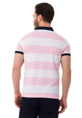 CT741 Herren Poloshirt mit mehrfarbigem Streifen-Design