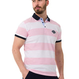 CT741 Polo masculin avec conception de bande multicolore