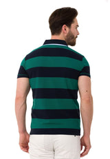 CT741 Herren Poloshirt mit mehrfarbigem Streifen-Design