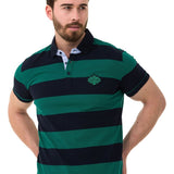 CT741 Polo masculin avec conception de bande multicolore