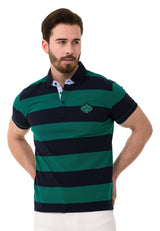 CT741 Herren Poloshirt mit mehrfarbigem Streifen-Design