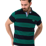CT741 Polo masculin avec conception de bande multicolore