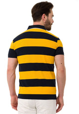 CT741 Herren Poloshirt mit mehrfarbigem Streifen-Design