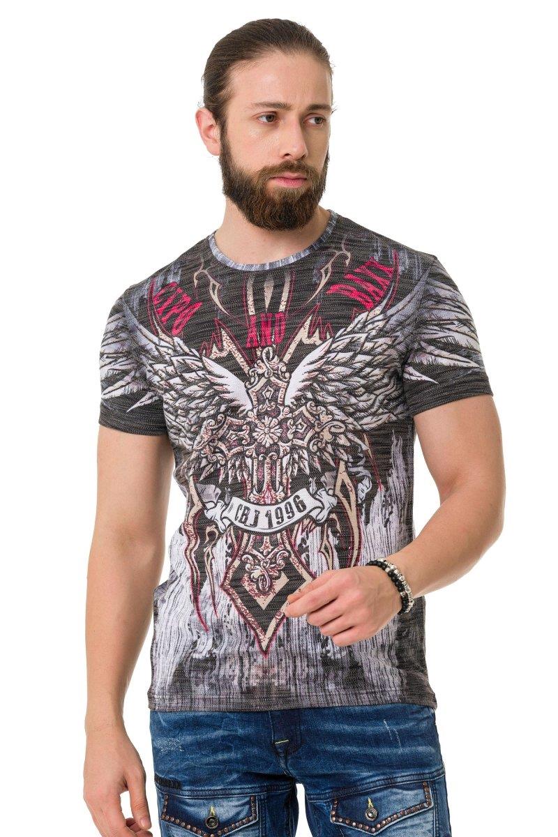 CT746 Men Camiseta de camiseta Cross con impresión láser