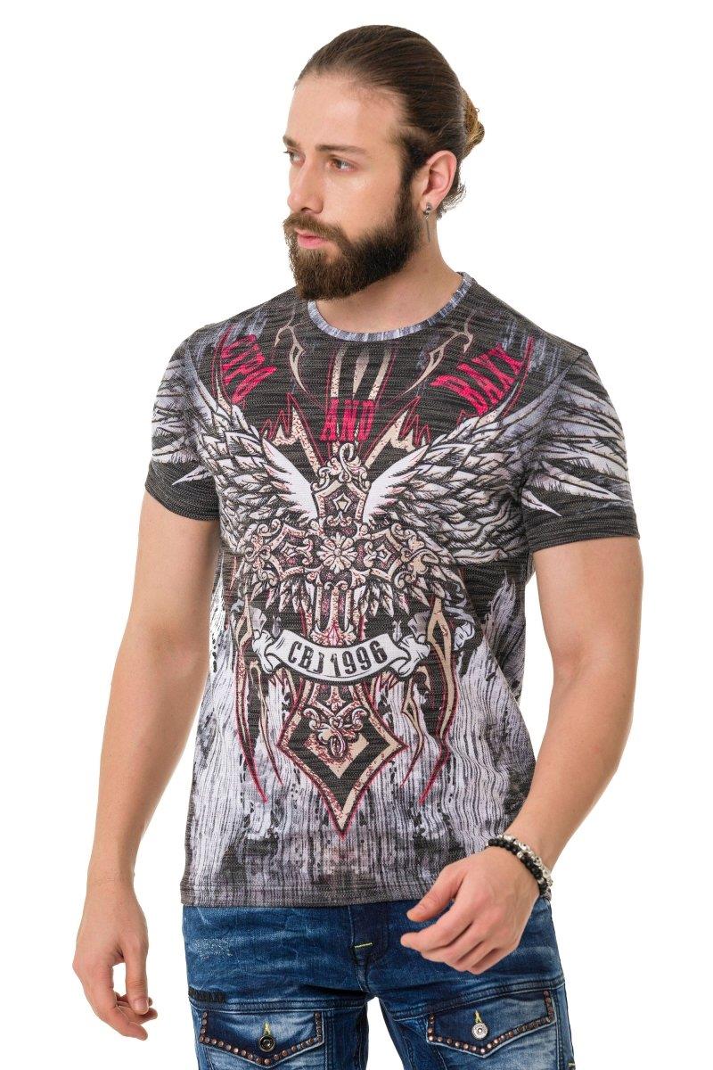 CT746 Men Camiseta de camiseta Cross con impresión láser
