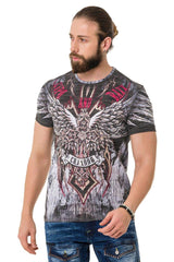 CT746 Men Camiseta de camiseta Cross con impresión láser