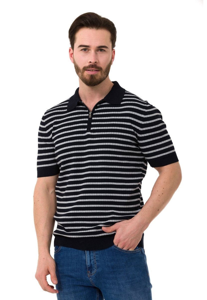 CT751 Men's Polo Shirt with multi-colored Stripdesign