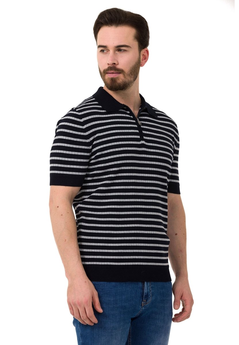 CT751 Men's Polo Shirt with multi-colored Stripdesign