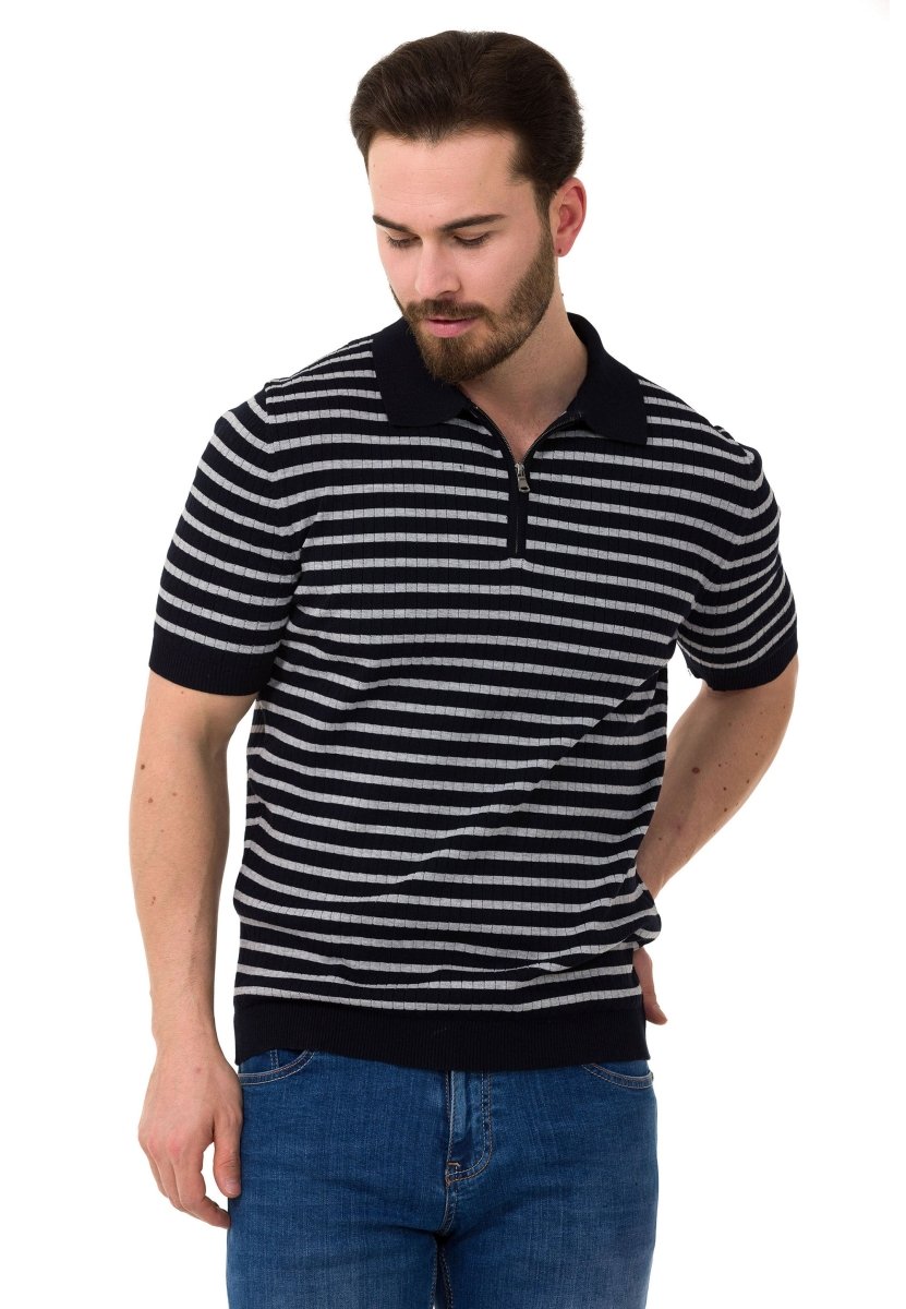 CT751 Men's Polo Shirt with multi-colored Stripdesign