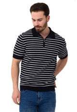 CT751 Men's Polo Shirt with multi-colored Stripdesign