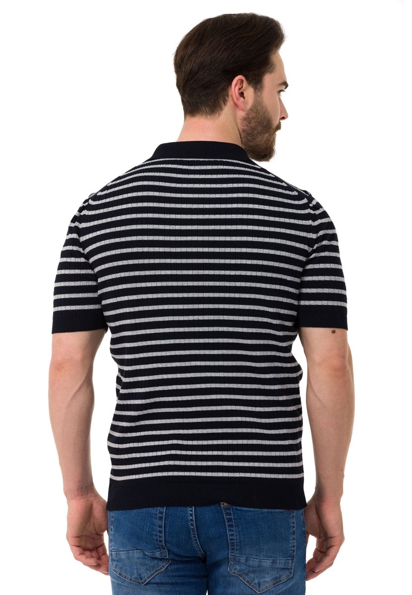 CT751 Men's Polo Shirt with multi-colored Stripdesign
