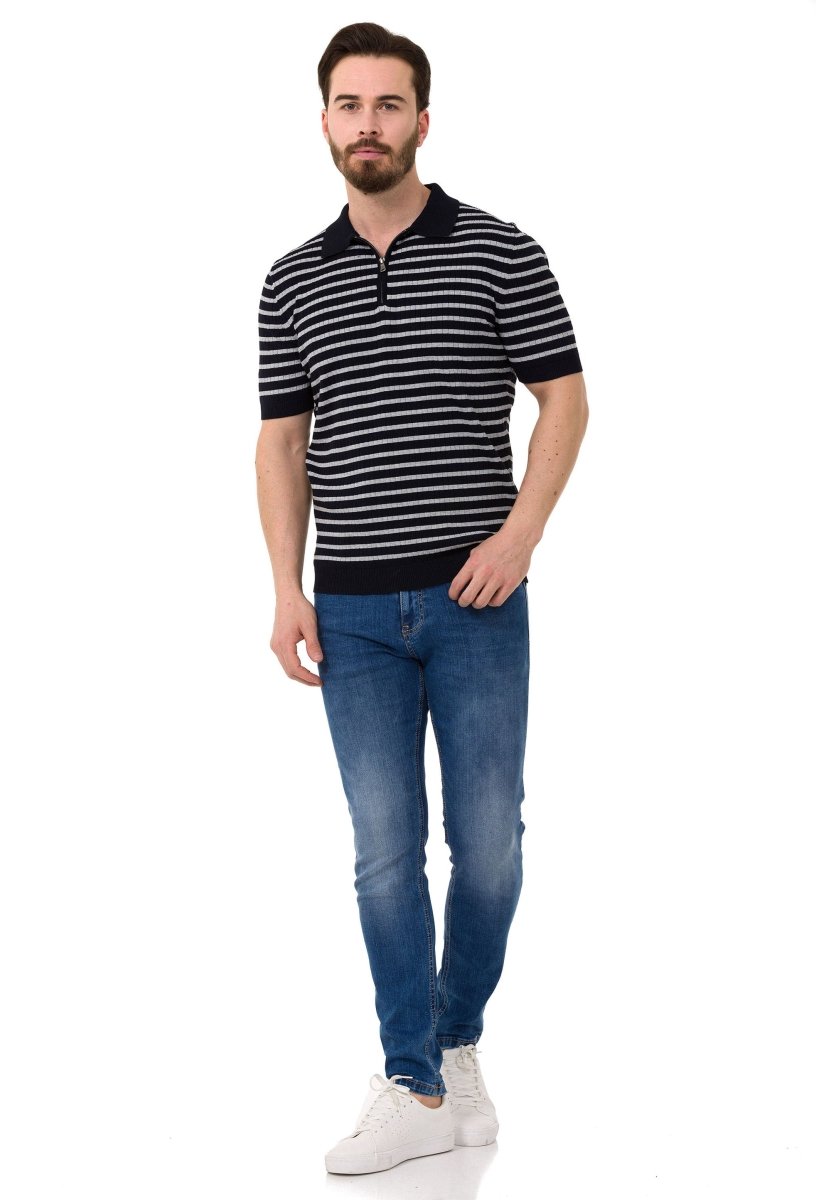 CT751 Men's Polo Shirt with multi-colored Stripdesign