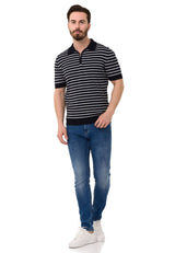 CT751 Men's Polo Shirt with multi-colored Stripdesign