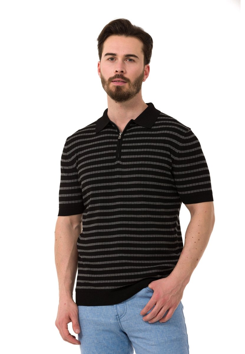 CT751 Men's Polo Shirt with multi-colored Stripdesign