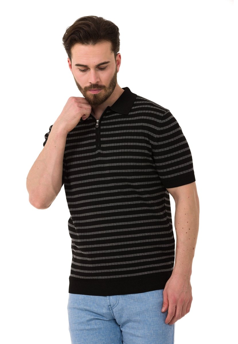 CT751 Men's Polo Shirt with multi-colored Stripdesign