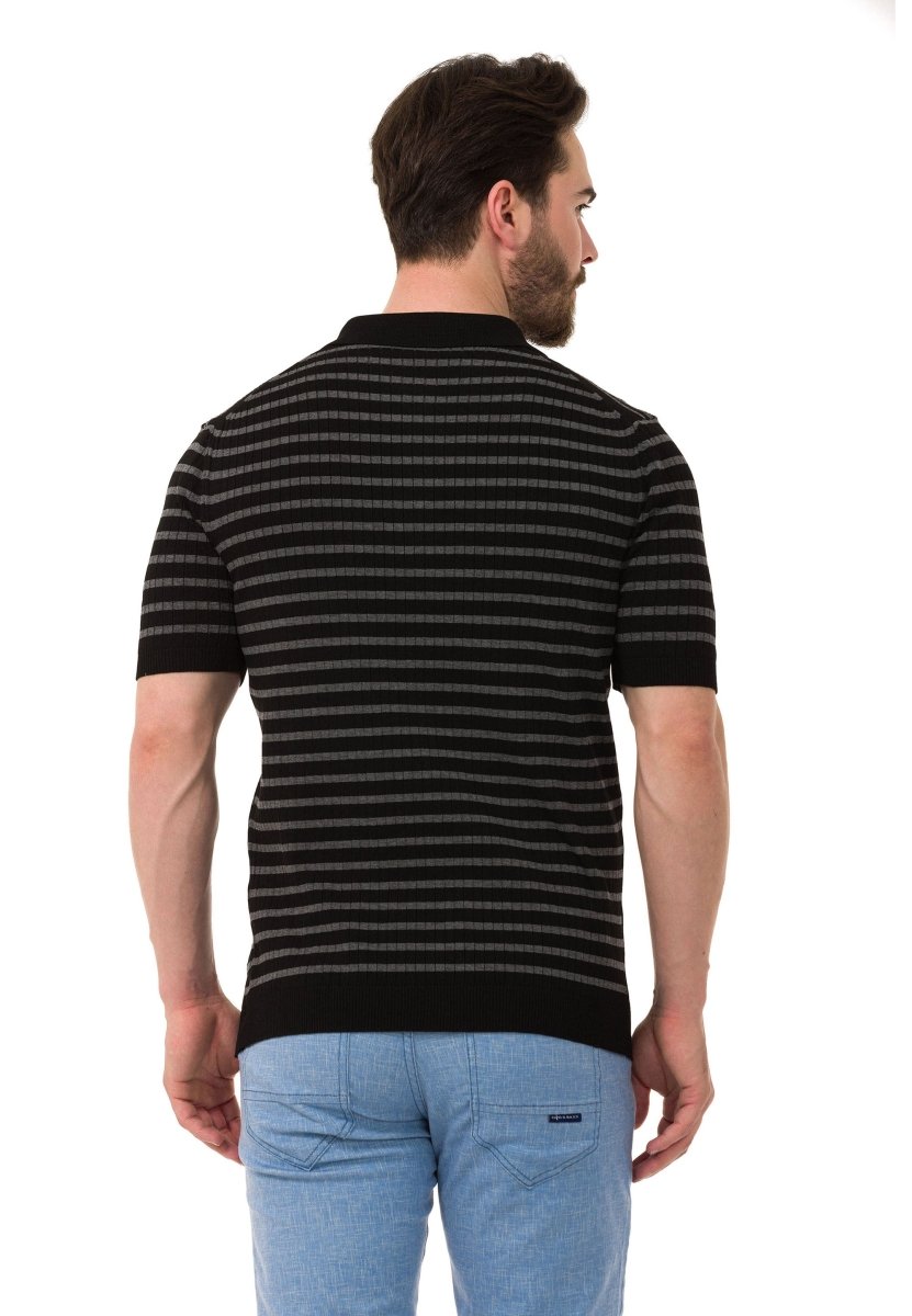 CT751 Men's Polo Shirt with multi-colored Stripdesign