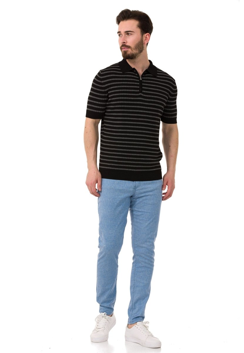 CT751 Men's Polo Shirt with multi-colored Stripdesign
