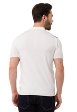 CT753 Polo en tricot pour hommes avec motif à carreaux