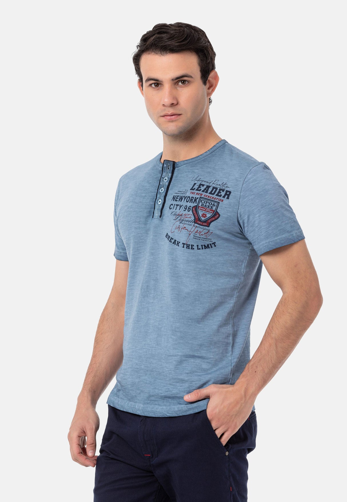 CT761 Camiseta para hombres  con estampados fríos