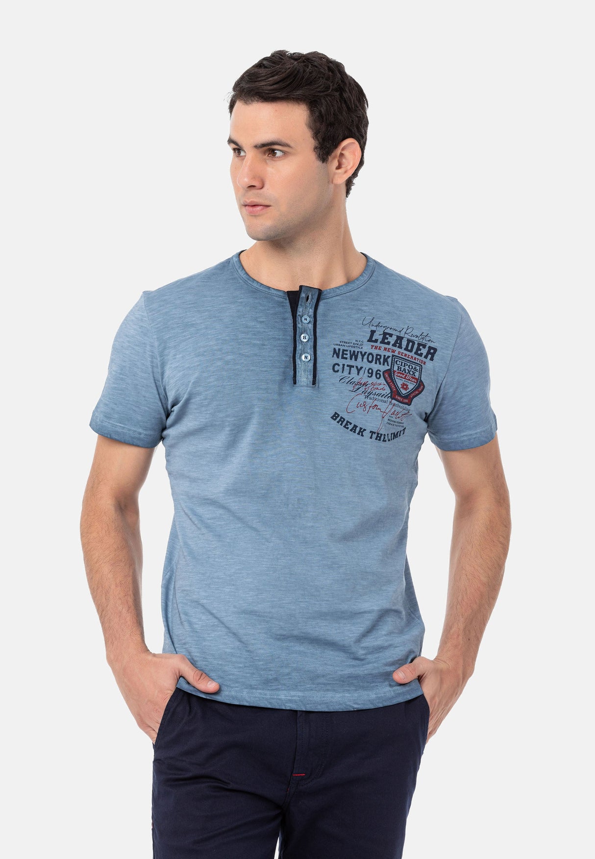 CT761 Camiseta para hombres  con estampados fríos