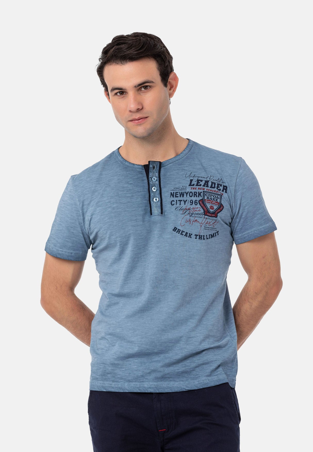 CT761 Camiseta para hombres  con estampados fríos