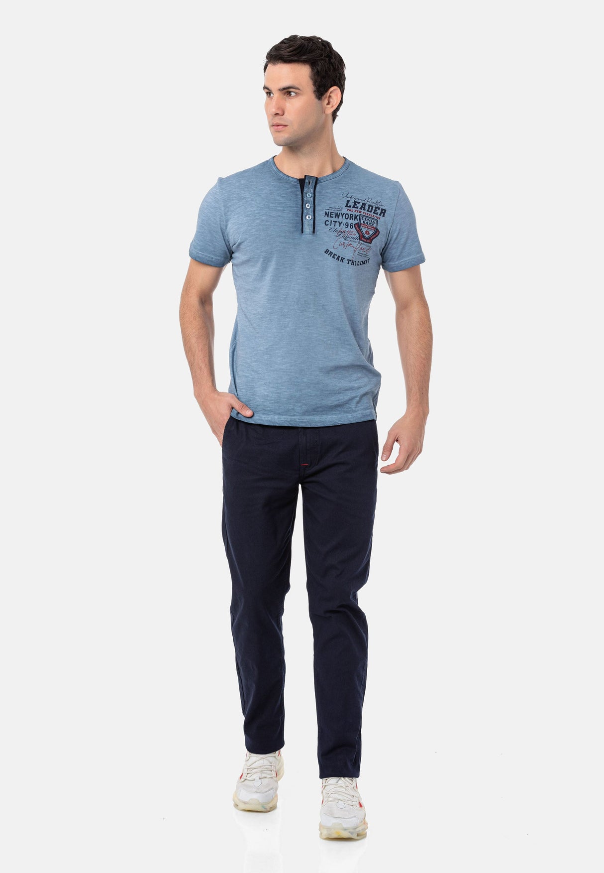 CT761 Camiseta para hombres  con estampados fríos