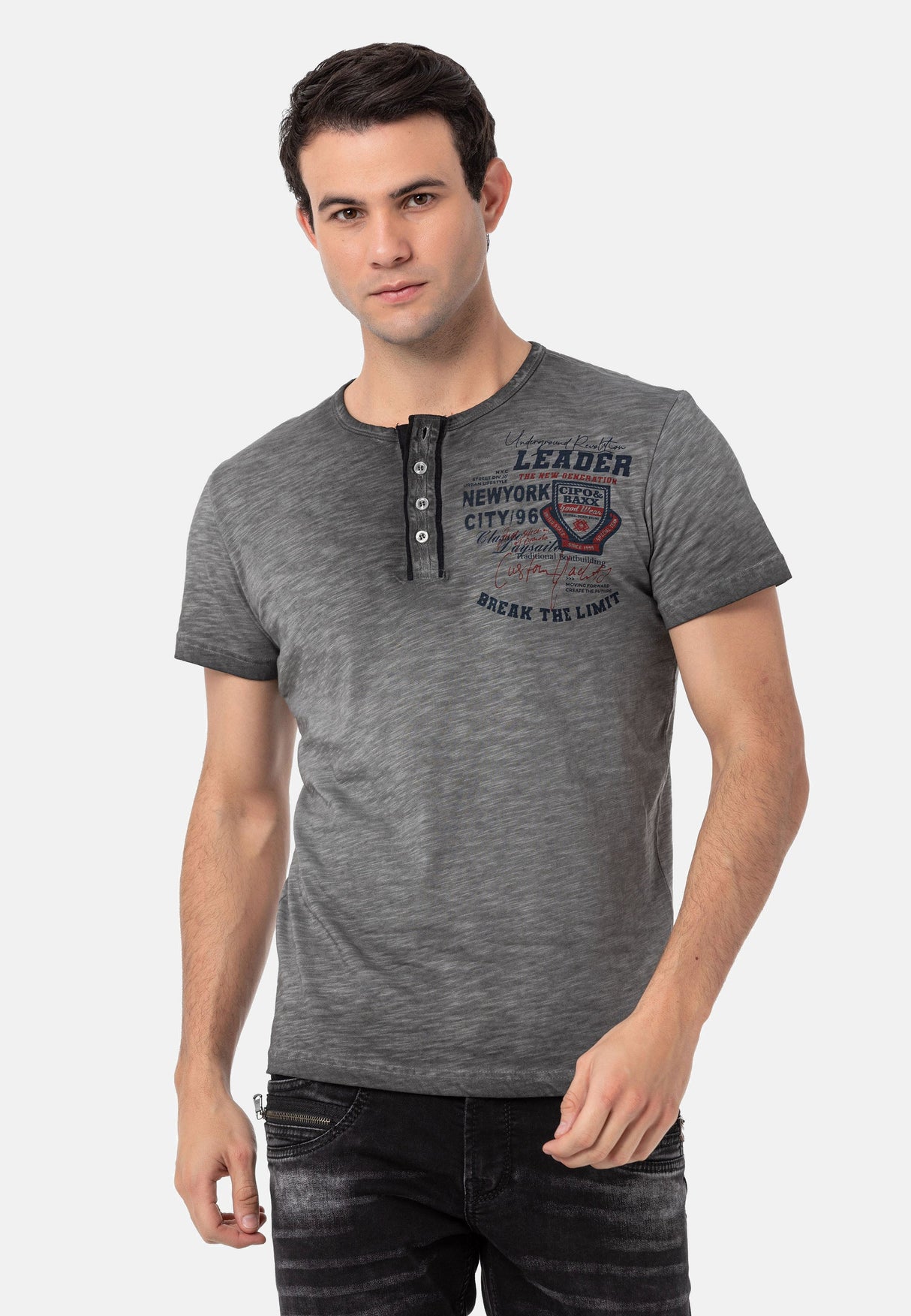 CT761 Camiseta para hombres  con estampados fríos
