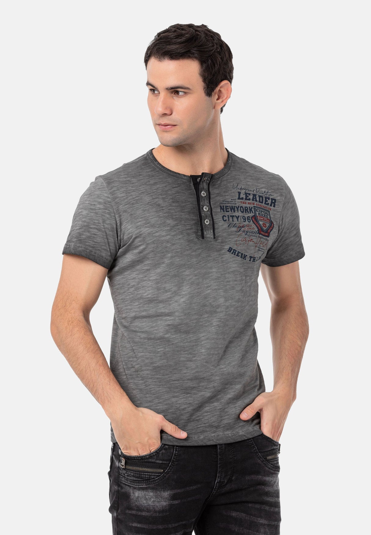 CT761 Camiseta para hombres  con estampados fríos