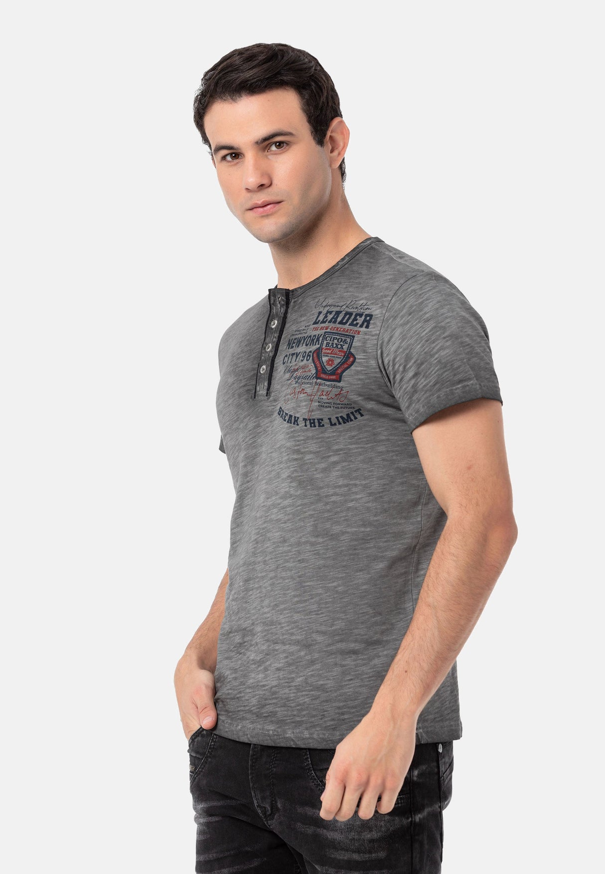 CT761 Camiseta para hombres  con estampados fríos