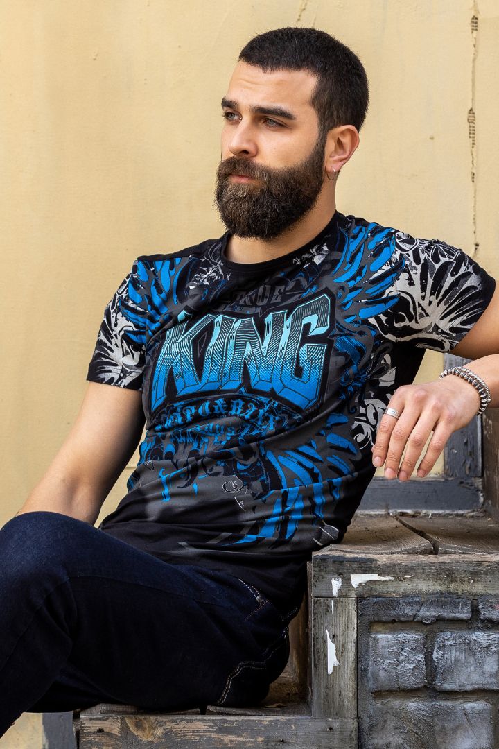 CT763 Camiseta de hombres  con estampados de rey