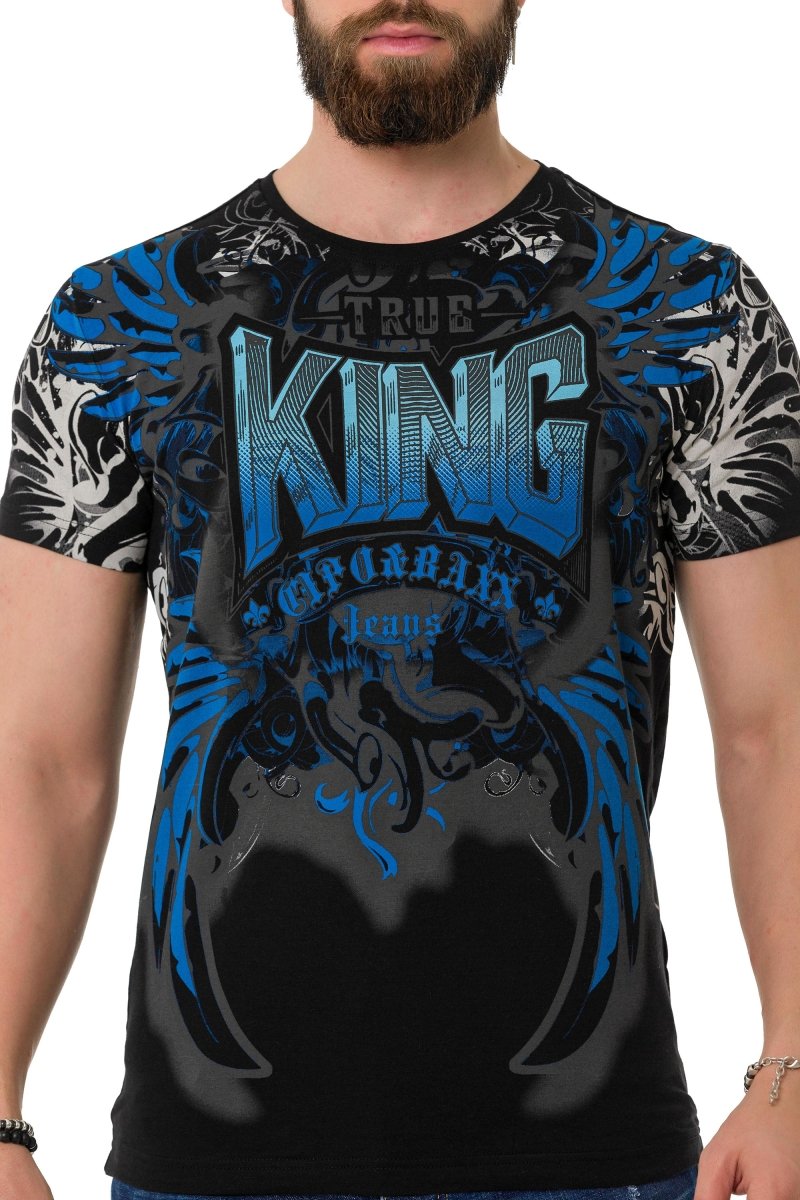 CT763 Camiseta de hombres  con estampados de rey