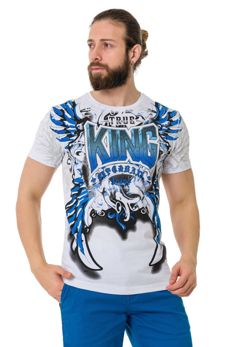 CT763 Camiseta de hombres  con estampados de rey