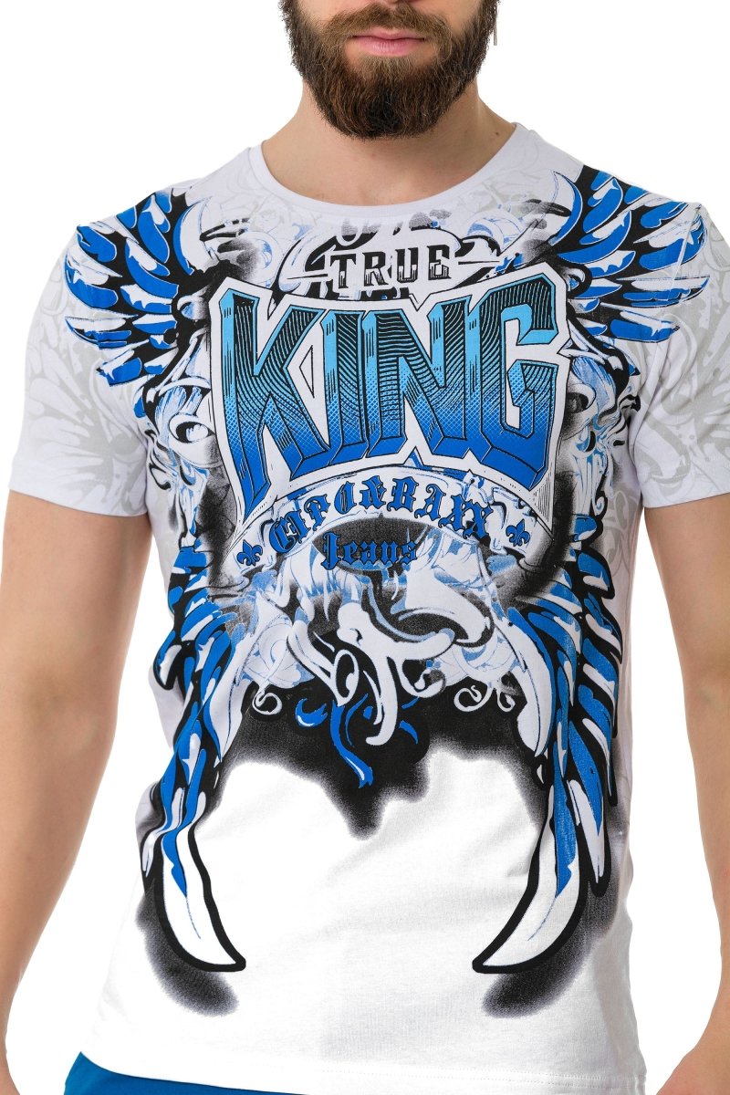 CT763 Camiseta de hombres  con estampados de rey