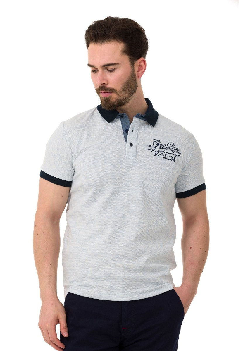 CT767 Polo para hombres  con bordados de marca pequeña