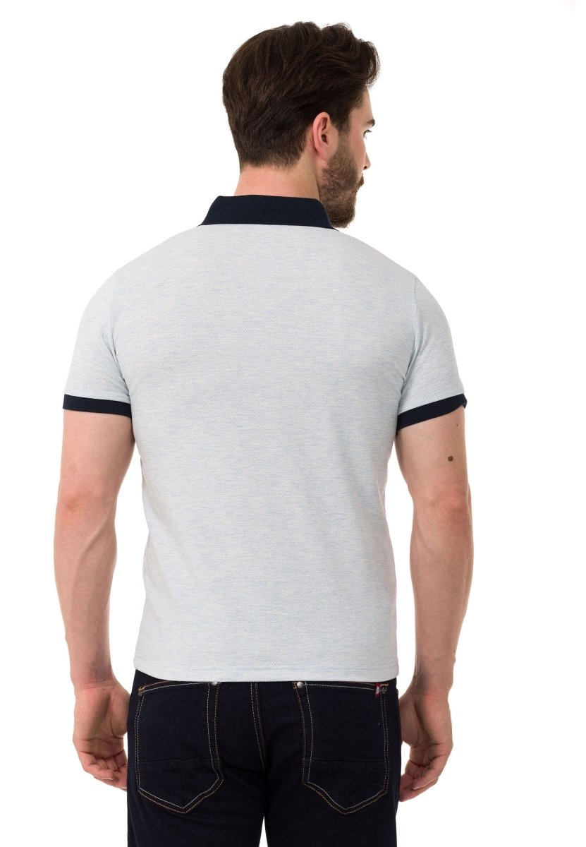 CT767 Polo para hombres  con bordados de marca pequeña