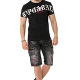CT768 T-shirt homme avec écriture cursive