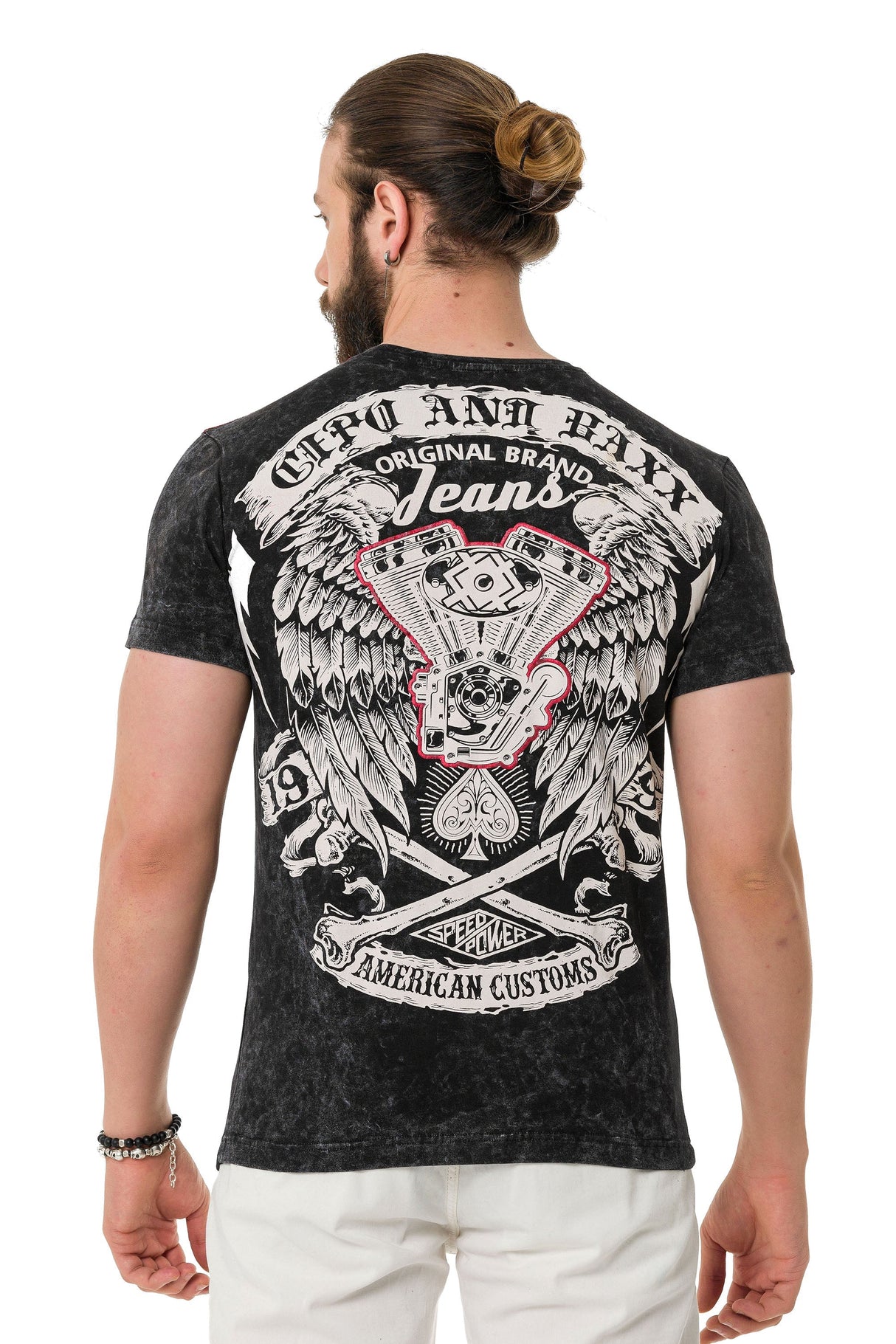  CT769 Camiseta de hombres con estampados batik