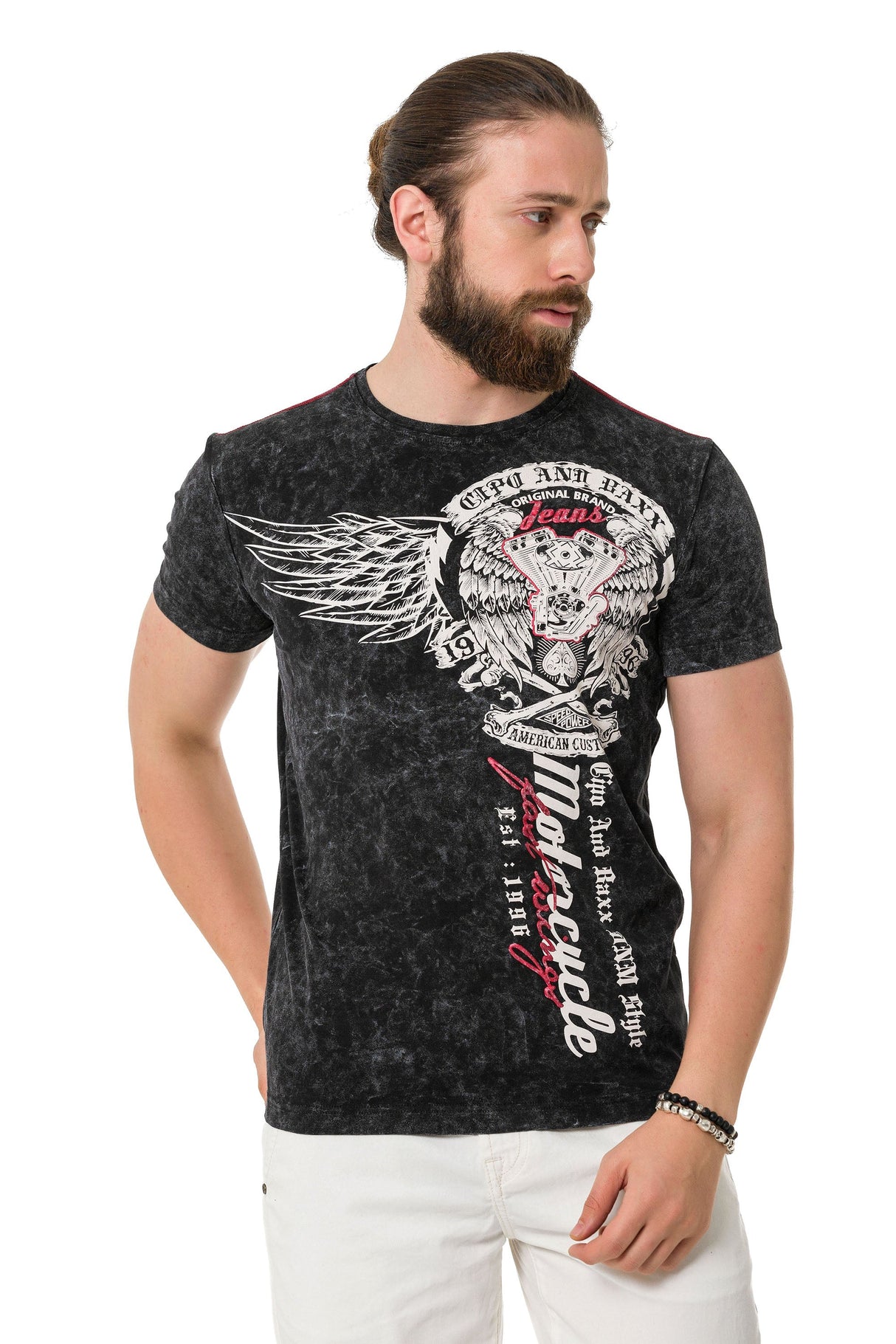  CT769 Camiseta de hombres con estampados batik