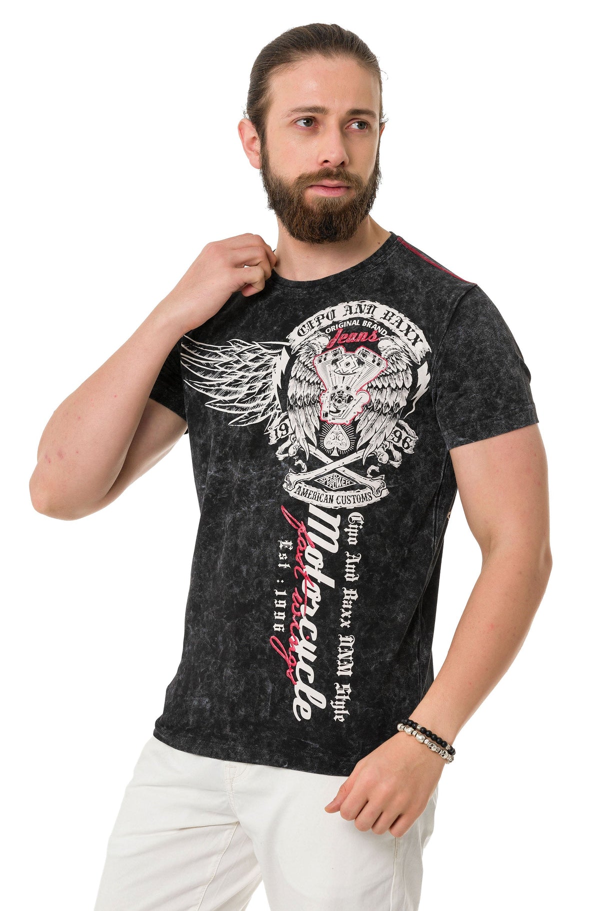  CT769 Camiseta de hombres con estampados batik