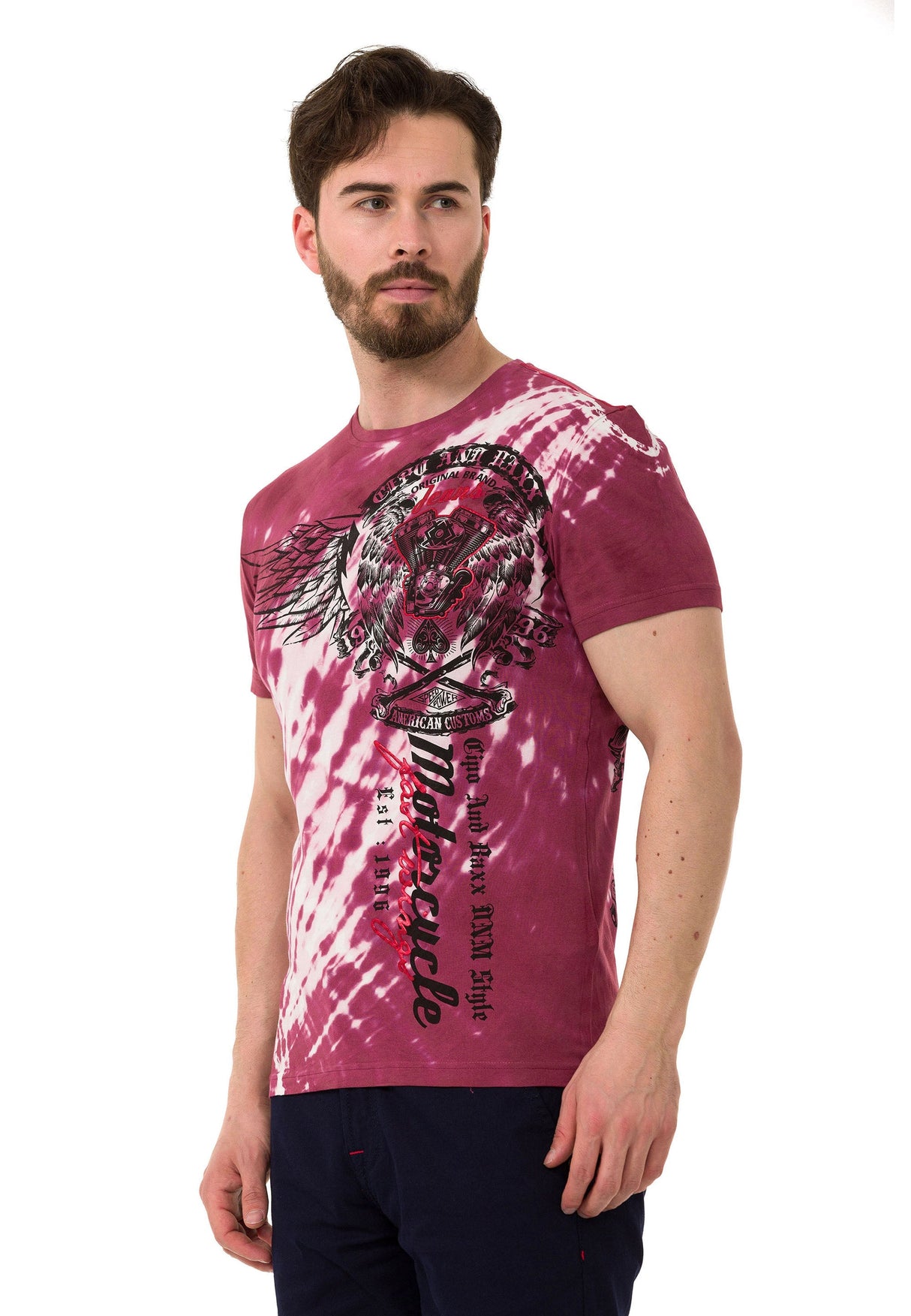  CT769 Camiseta de hombres con estampados batik