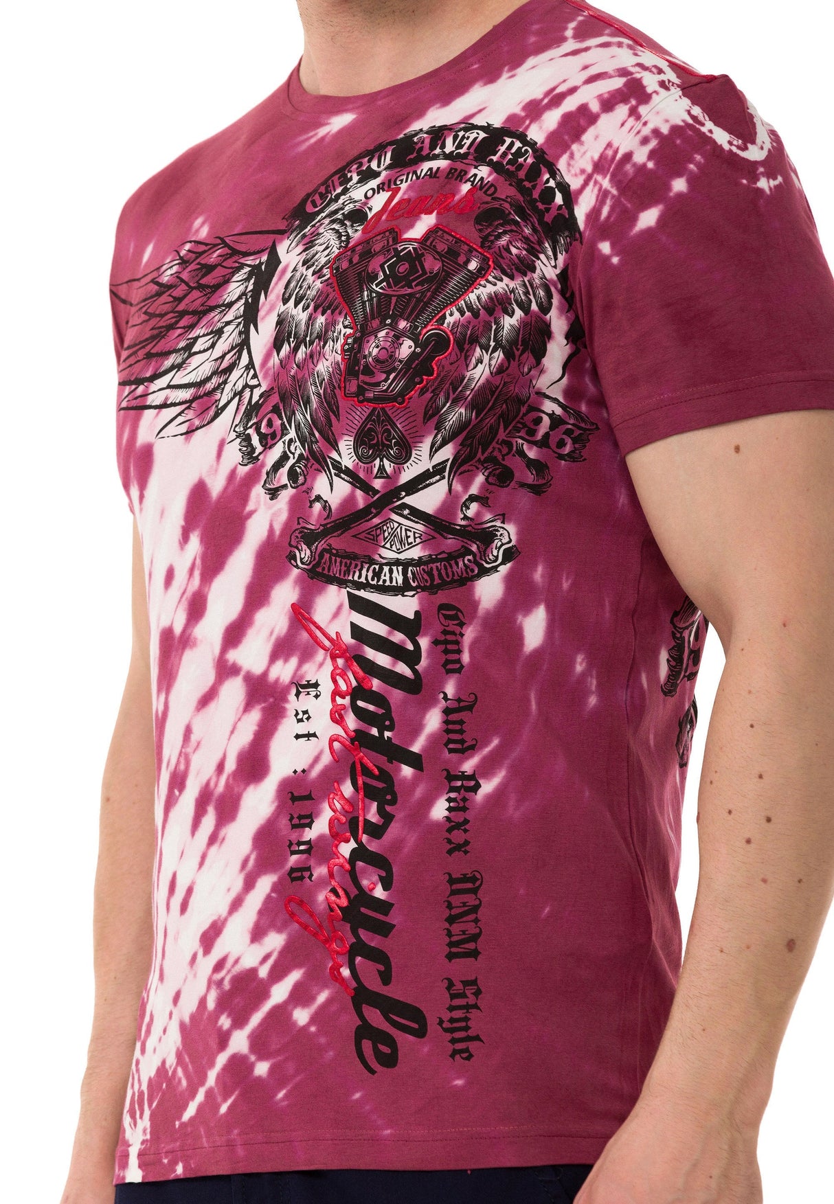  CT769 Camiseta de hombres con estampados batik