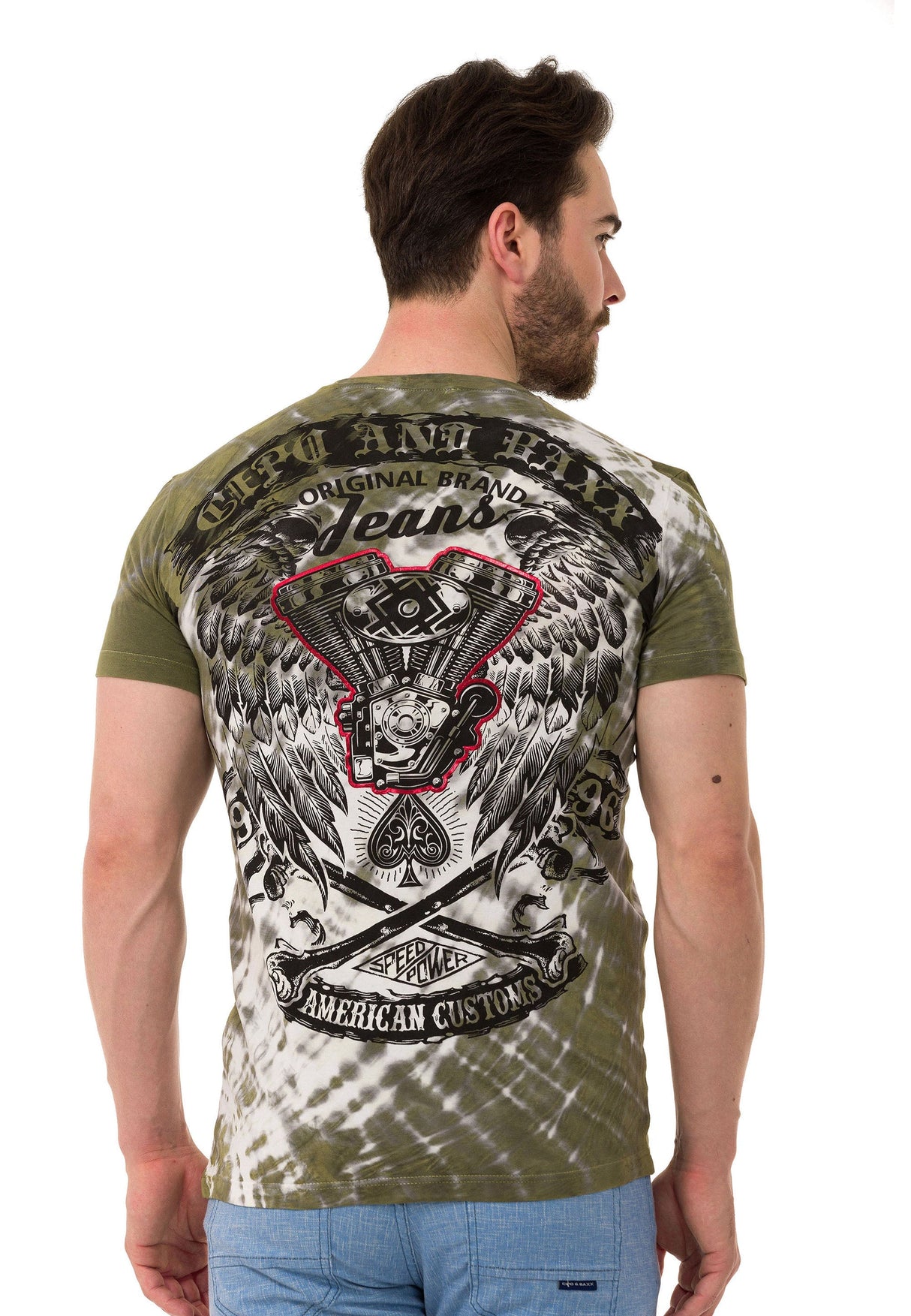  CT769 Camiseta de hombres con estampados batik