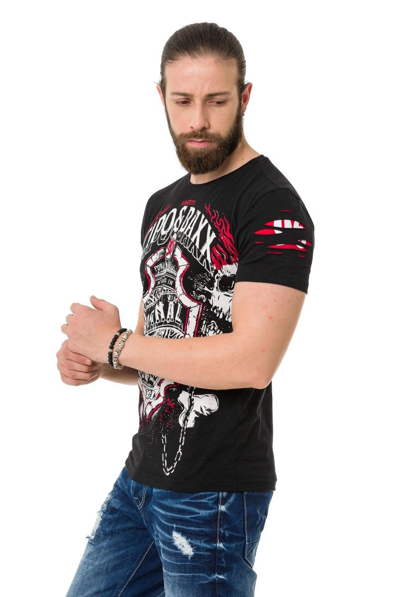 CT772 Heren T-shirt met Kettingbadge