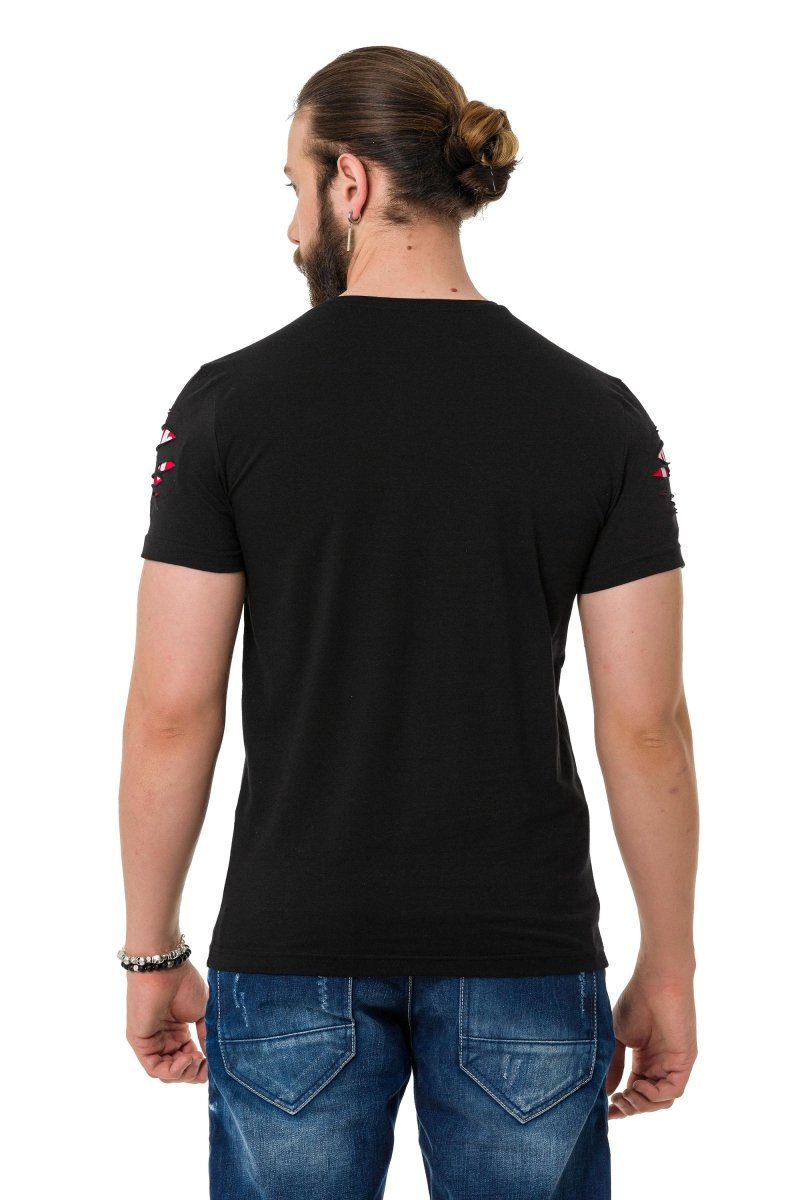 CT772 Heren T-shirt met Kettingbadge
