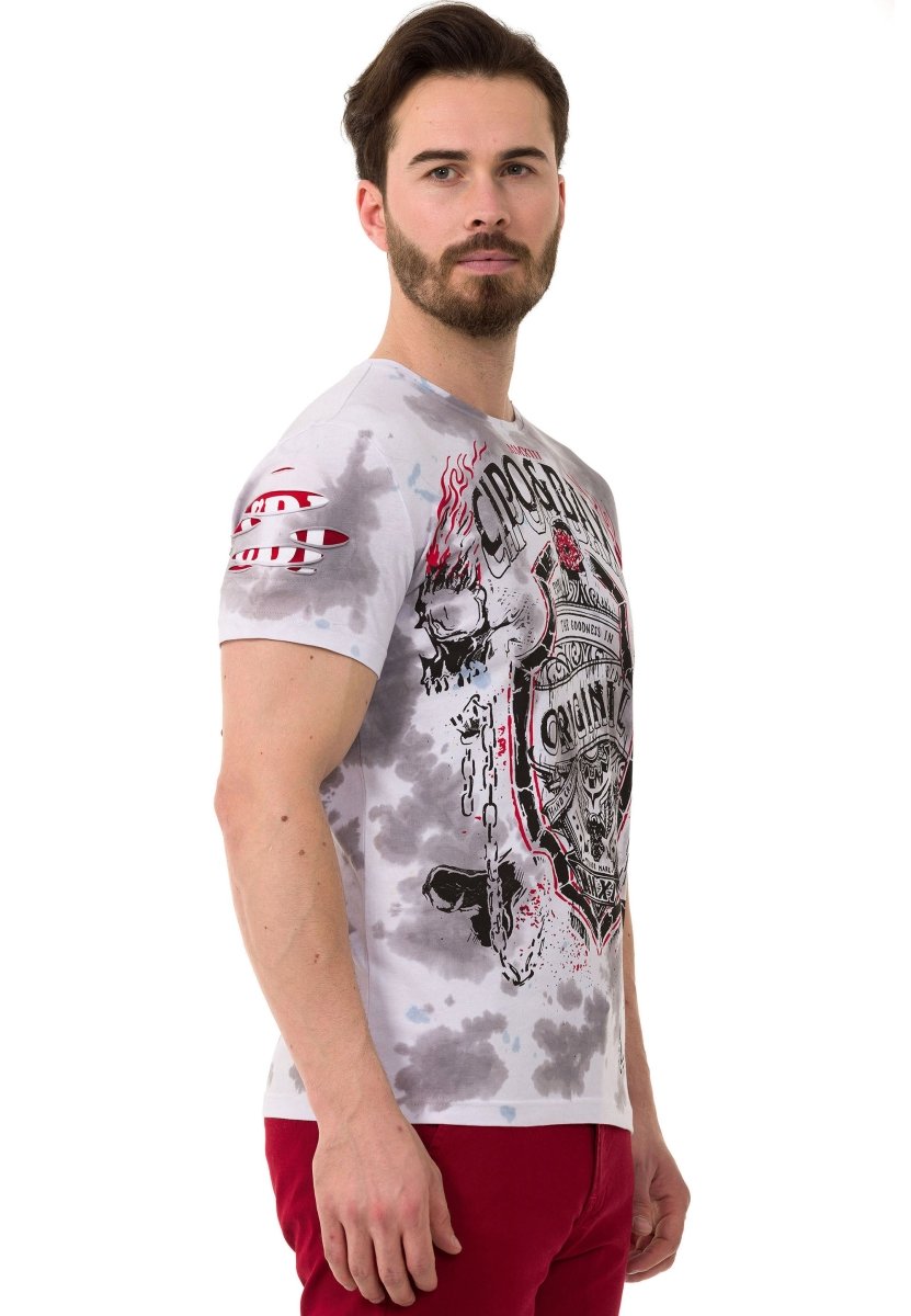 CT772 Heren T-shirt met Kettingbadge