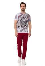 CT772 Heren T-shirt met Kettingbadge